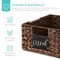 Best Choice Products Set of 4 12in Woven Water Hyacinth Pantry Baskets w/ Chalkboard Label, Chalk Marker